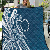 Kia Orana Cook Islands Quilt Auika Plumeria Tropical Waves - Polynesian Pride