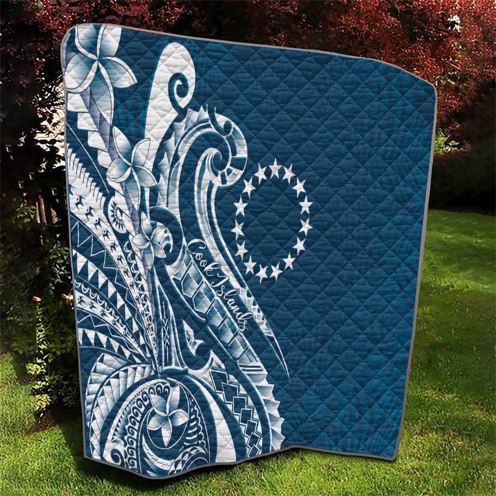 Kia Orana Cook Islands Quilt Auika Plumeria Tropical Waves - Polynesian Pride