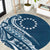Kia Orana Cook Islands Round Carpet Auika Plumeria Tropical Waves - Polynesian Pride