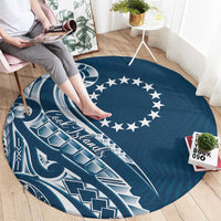 Kia Orana Cook Islands Round Carpet Auika Plumeria Tropical Waves LT7 - Polynesian Pride