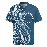 Kia Orana Cook Islands Rugby Jersey Auika Plumeria Tropical Waves - Polynesian Pride
