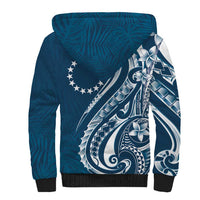 Kia Orana Cook Islands Sherpa Hoodie Auika Plumeria Tropical Waves - Polynesian Pride