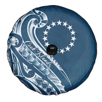Kia Orana Cook Islands Spare Tire Cover Auika Plumeria Tropical Waves - Polynesian Pride