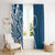 Kia Orana Cook Islands Window Curtain Auika Plumeria Tropical Waves - Polynesian Pride