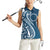 Kia Orana Cook Islands Women Sleeveless Polo Shirt Auika Plumeria Tropical Waves - Polynesian Pride