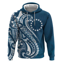 Kia Orana Cook Islands Zip Hoodie Auika Plumeria Tropical Waves - Polynesian Pride