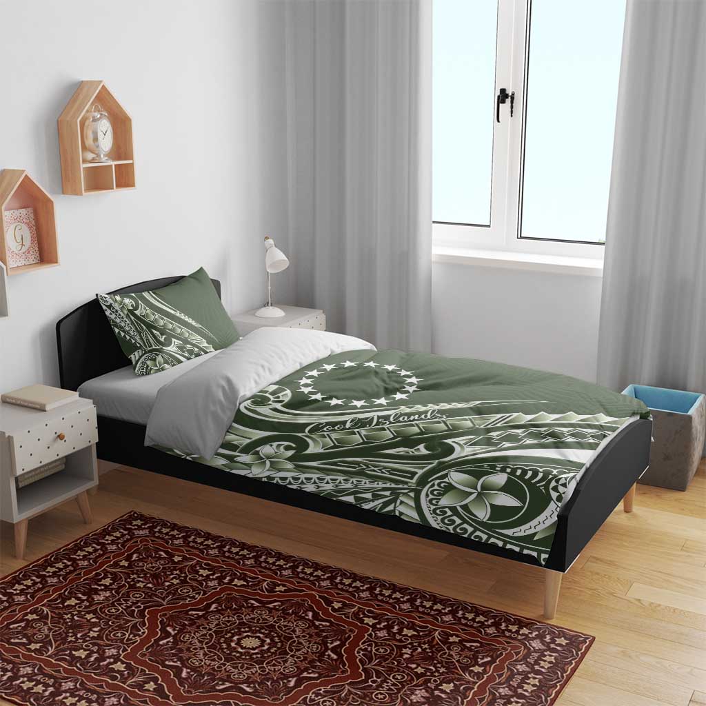 Kia Orana Cook Islands Bedding Set Matie Plumeria Tropical Waves - Polynesian Pride