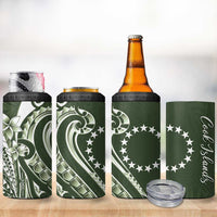 Kia Orana Cook Islands 4 in 1 Can Cooler Tumbler Matie Plumeria Tropical Waves - Polynesian Pride