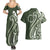 Kia Orana Cook Islands Couples Matching Summer Maxi Dress and Hawaiian Shirt Matie Plumeria Tropical Waves - Polynesian Pride