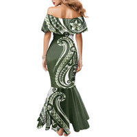 Kia Orana Cook Islands Family Matching Mermaid Dress and Hawaiian Shirt Matie Plumeria Tropical Waves LT7 - Polynesian Pride