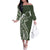 Kia Orana Cook Islands Family Matching Off The Shoulder Long Sleeve Dress and Hawaiian Shirt Matie Plumeria Tropical Waves - Polynesian Pride
