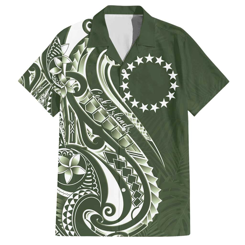 Kia Orana Cook Islands Hawaiian Shirt Matie Plumeria Tropical Waves - Polynesian Pride