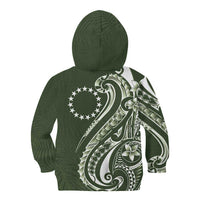 Kia Orana Cook Islands Kid Hoodie Matie Plumeria Tropical Waves - Polynesian Pride