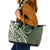 Kia Orana Cook Islands Leather Tote Bag Matie Plumeria Tropical Waves - Polynesian Pride
