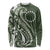 Kia Orana Cook Islands Long Sleeve Shirt Matie Plumeria Tropical Waves - Polynesian Pride