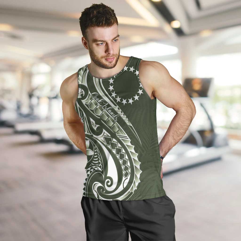 Kia Orana Cook Islands Men Tank Top Matie Plumeria Tropical Waves - Polynesian Pride