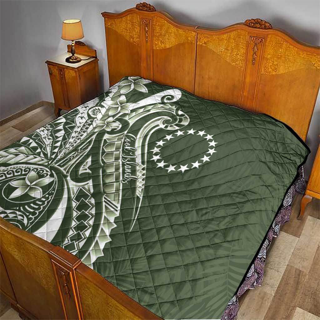 Kia Orana Cook Islands Quilt Matie Plumeria Tropical Waves - Polynesian Pride