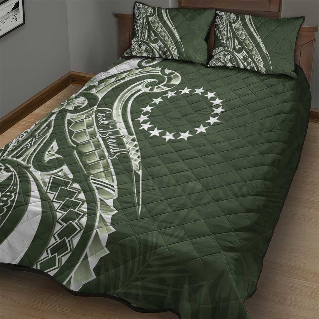 Kia Orana Cook Islands Quilt Bed Set Matie Plumeria Tropical Waves - Polynesian Pride