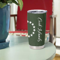 Kia Orana Cook Islands Tumbler Cup Matie Plumeria Tropical Waves - Polynesian Pride