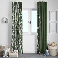 Kia Orana Cook Islands Window Curtain Matie Plumeria Tropical Waves - Polynesian Pride