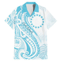 Kia Orana Cook Islands Family Matching Mermaid Dress and Hawaiian Shirt Moana Plumeria Tropical Waves LT7 Dad's Shirt - Short Sleeve Turquoise - Polynesian Pride