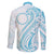 Kia Orana Cook Islands Family Matching Off The Shoulder Long Sleeve Dress and Hawaiian Shirt Moana Plumeria Tropical Waves - Polynesian Pride
