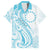 Kia Orana Cook Islands Family Matching Puletasi and Hawaiian Shirt Moana Plumeria Tropical Waves - Polynesian Pride