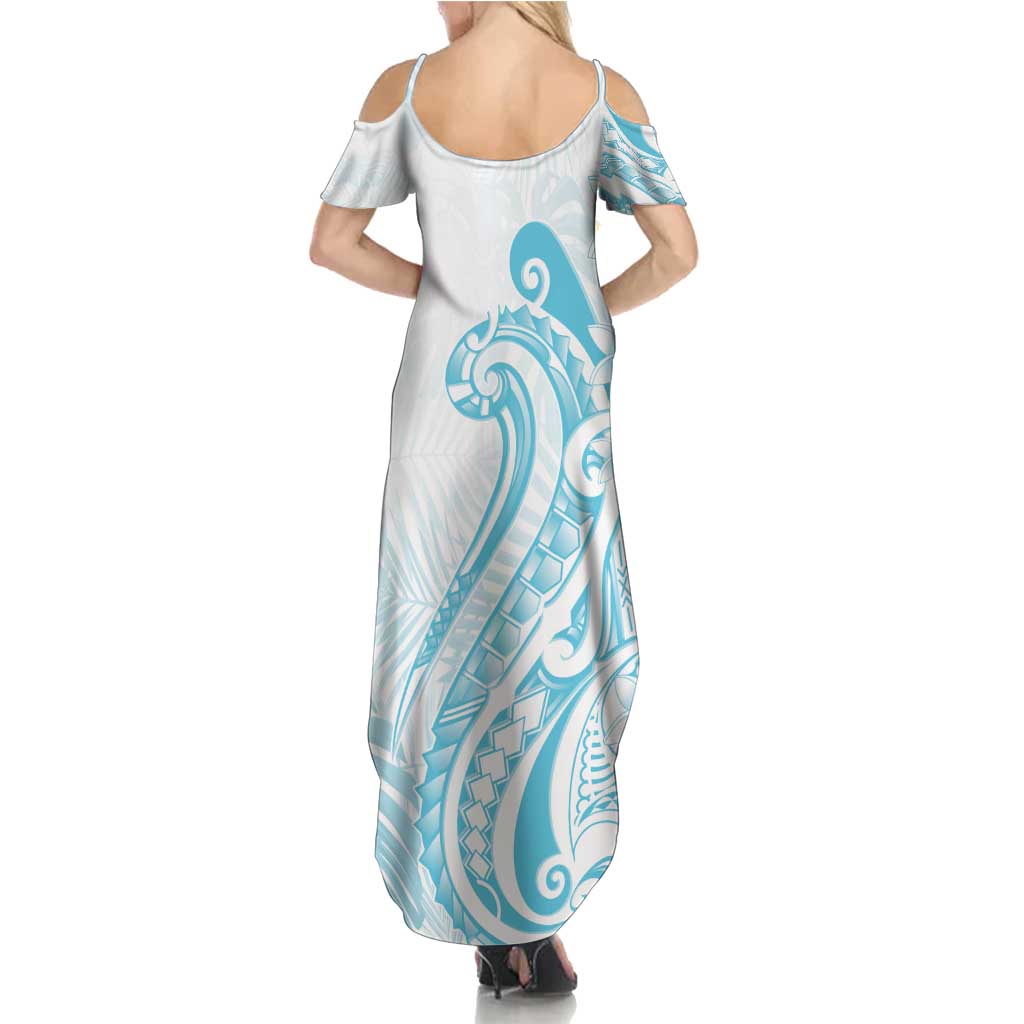 Kia Orana Cook Islands Family Matching Summer Maxi Dress and Hawaiian Shirt Moana Plumeria Tropical Waves LT7 - Polynesian Pride