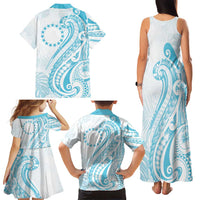 Kia Orana Cook Islands Family Matching Tank Maxi Dress and Hawaiian Shirt Moana Plumeria Tropical Waves LT7 - Polynesian Pride