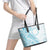 Kia Orana Cook Islands Leather Tote Bag Moana Plumeria Tropical Waves - Polynesian Pride