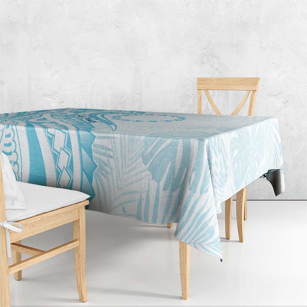 Kia Orana Cook Islands Tablecloth Moana Plumeria Tropical Waves - Polynesian Pride