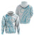 Kia Orana Cook Islands Zip Hoodie Moana Plumeria Tropical Waves - Polynesian Pride