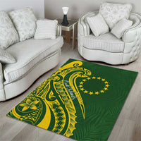 Kia Orana Cook Islands Area Rug Plumeria Tropical Waves - Polynesian Pride
