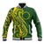 Kia Orana Cook Islands Baseball Jacket Plumeria Tropical Waves - Polynesian Pride