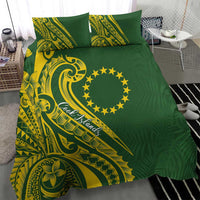 Kia Orana Cook Islands Bedding Set Plumeria Tropical Waves - Polynesian Pride