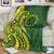 Kia Orana Cook Islands Blanket Plumeria Tropical Waves - Polynesian Pride