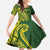 Kia Orana Cook Islands Family Matching Off The Shoulder Long Sleeve Dress and Hawaiian Shirt Plumeria Tropical Waves - Polynesian Pride