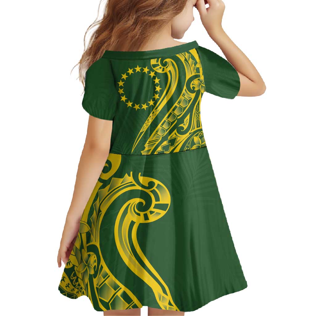 Kia Orana Cook Islands Family Matching Off Shoulder Maxi Dress and Hawaiian Shirt Plumeria Tropical Waves LT7 - Polynesian Pride
