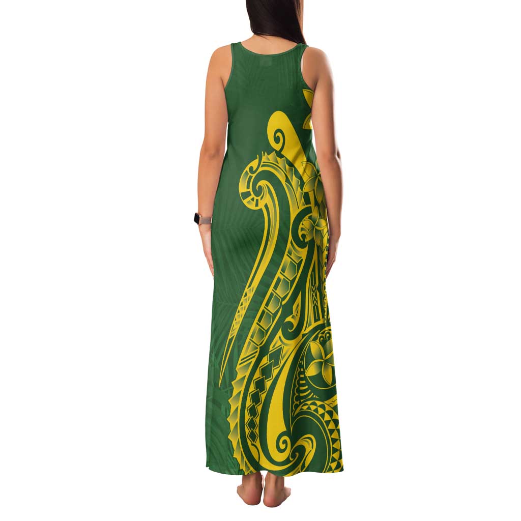 Kia Orana Cook Islands Family Matching Tank Maxi Dress and Hawaiian Shirt Plumeria Tropical Waves LT7 - Polynesian Pride