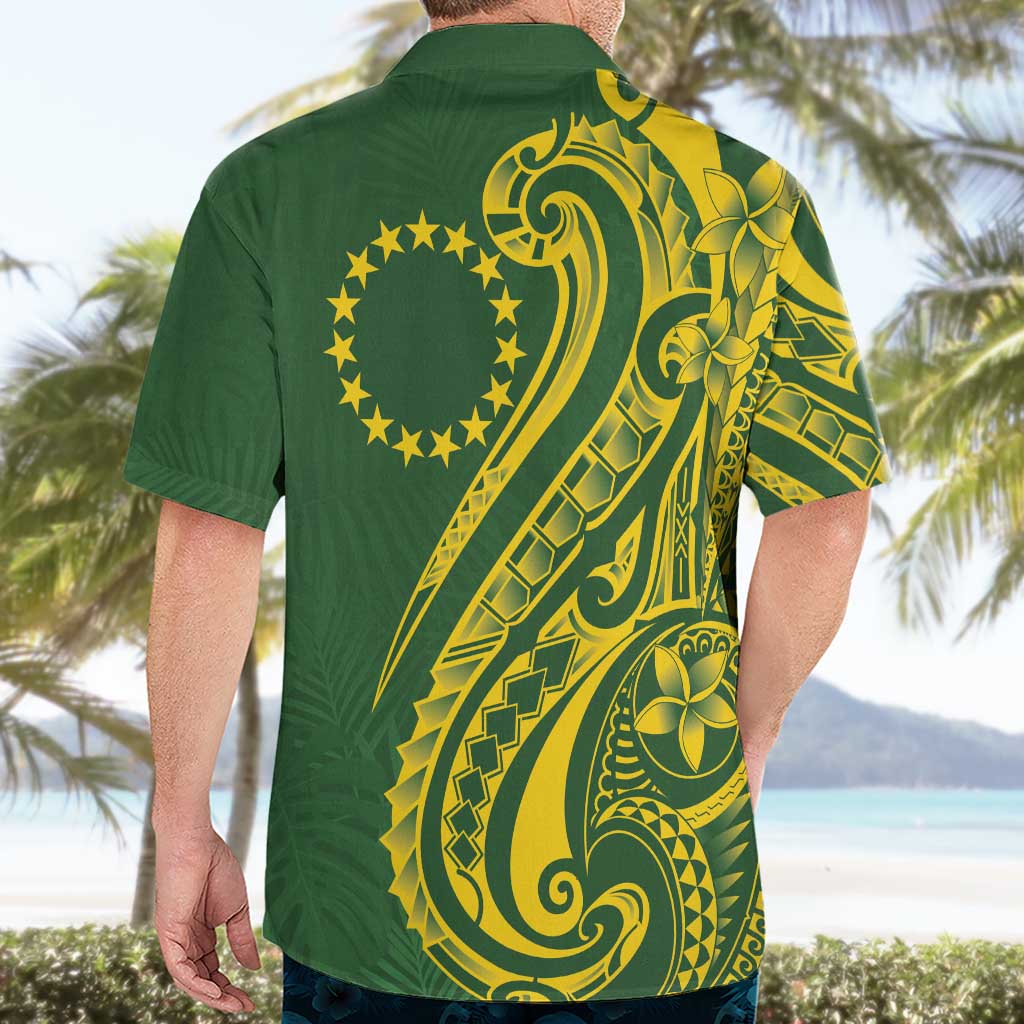 Kia Orana Cook Islands Hawaiian Shirt Plumeria Tropical Waves - Polynesian Pride