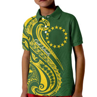 Kia Orana Cook Islands Kid Polo Shirt Plumeria Tropical Waves - Polynesian Pride