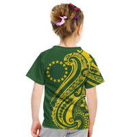 Kia Orana Cook Islands Kid T Shirt Plumeria Tropical Waves LT7 - Polynesian Pride