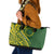 Kia Orana Cook Islands Leather Tote Bag Plumeria Tropical Waves - Polynesian Pride