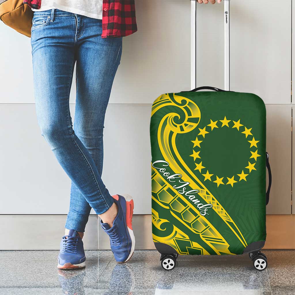 Kia Orana Cook Islands Luggage Cover Plumeria Tropical Waves - Polynesian Pride