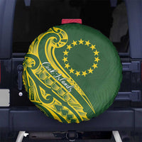 Kia Orana Cook Islands Spare Tire Cover Plumeria Tropical Waves - Polynesian Pride