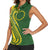 Kia Orana Cook Islands Women Sleeveless Polo Shirt Plumeria Tropical Waves - Polynesian Pride