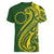 Kia Orana Cook Islands Women V-Neck T-Shirt Plumeria Tropical Waves - Polynesian Pride