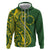 Kia Orana Cook Islands Zip Hoodie Plumeria Tropical Waves - Polynesian Pride