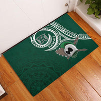 Hawaii Rainbow Warriors Alumni Rubber Doormat Ti Maile Lei - Glory For The Warriors LT7 - Polynesian Pride