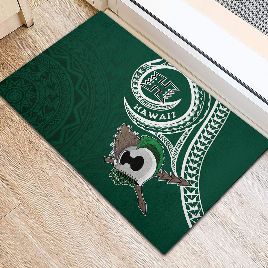 Hawaii Rainbow Warriors Alumni Rubber Doormat Ti Maile Lei - Glory For The Warriors LT7 - Polynesian Pride